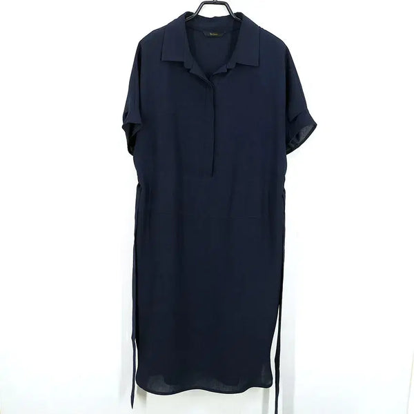 [BUNJANG] The Izzat Women's Summer Belted Short Sleeve Dress Navy / 더아이잗 여성 여름 허리끈 반팔원피스 네이비88-160 (HU45869)