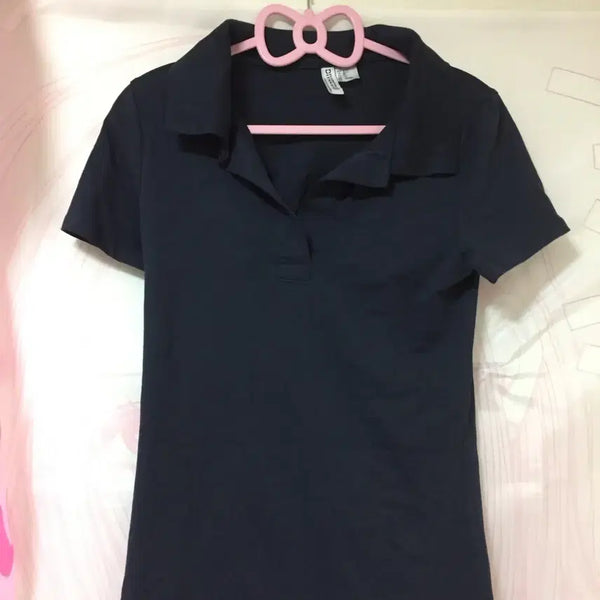 [BUNJANG] H&M Navy Collar Mini Dress / H&M 네이비 카라 미니 원피스
