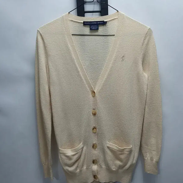 [BUNJANG] Polo Ralph Lauren Merino Wool V-Neck Cardigan Ivory S / 폴로 랄프로렌 가디건 메리노울 브이넥 니트 아이보리 s