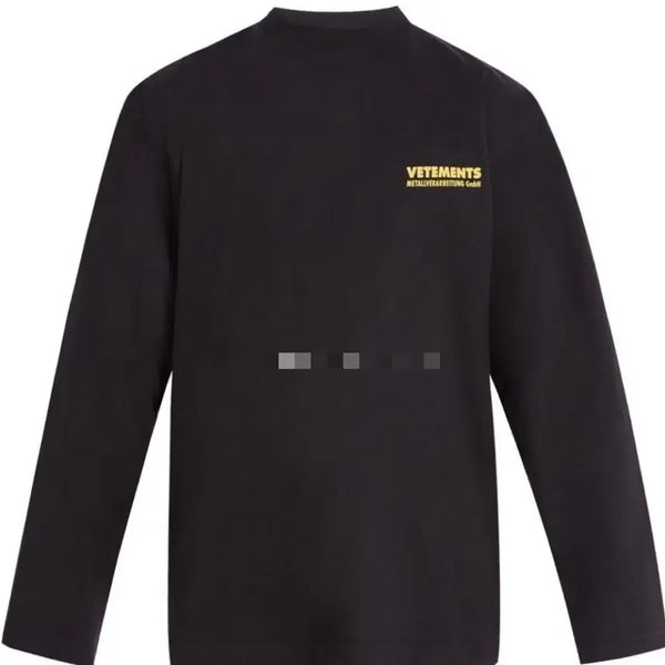 [BUNJANG] VETEMENTS Black Neon Logo Long Sleeve T-Shirt / 18 베트멍 네온형광 블랙 로고 긴팔