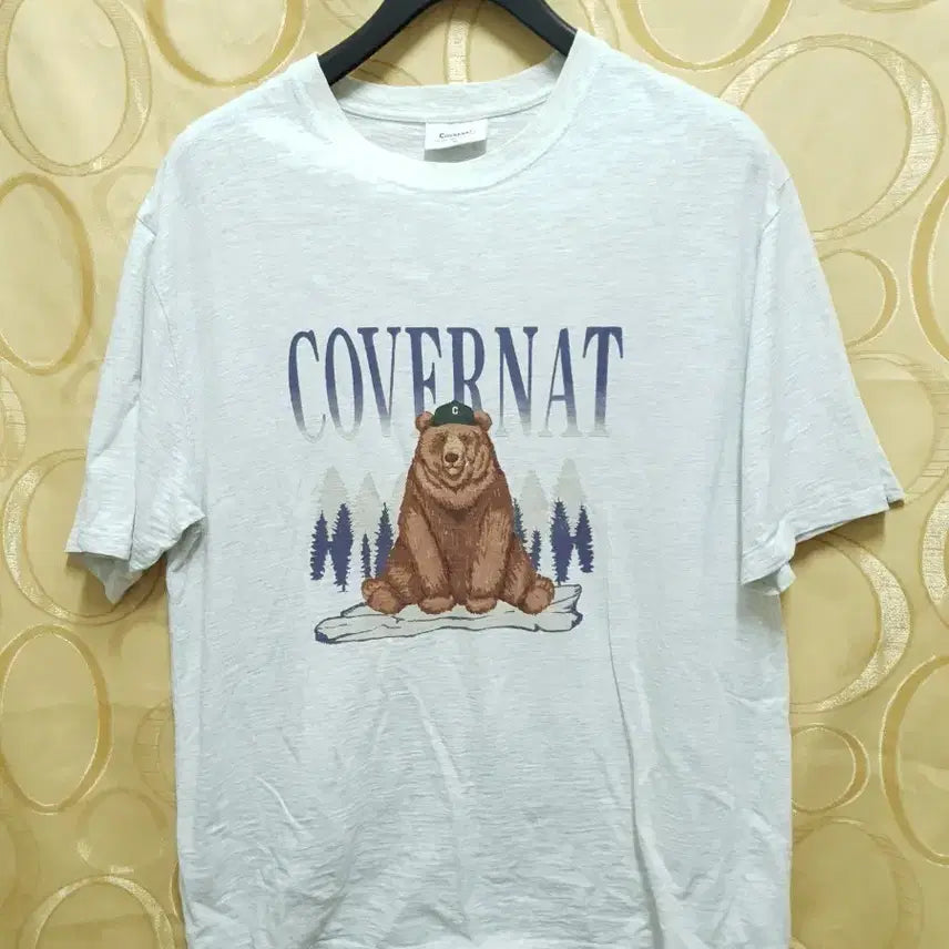 [BUNJANG] Covernat T-Shirt Bear Graphic Print / 커버낫 반팔티 곰돌이 프린팅