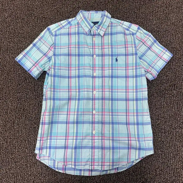 [BUNJANG] Polo Ralph Lauren Women's Plaid Short Sleeve Shirt L / POLO 폴로 랄프로렌 여성 체크 패턴 반팔 셔츠 L