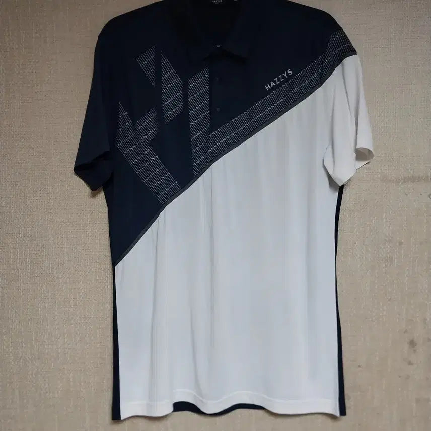 [BUNJANG] Hazzys Golf Navy Short-Sleeve Polo T-Shirt / 헤지스골프/100)네이비 반팔카라티