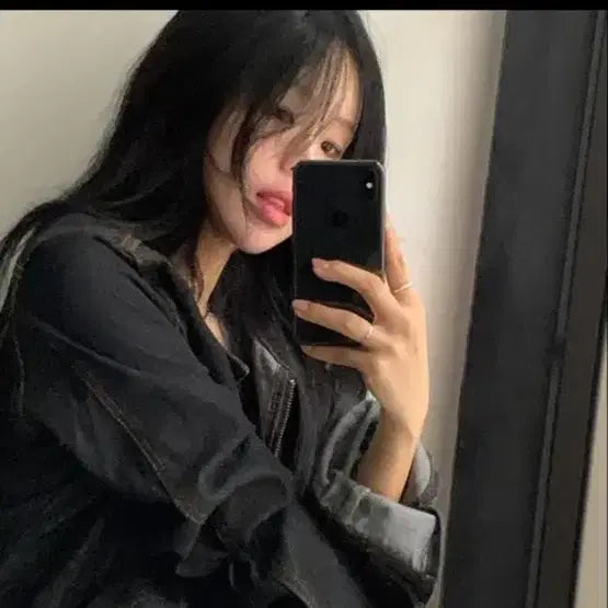 [BUNJANG] Ably Raw Denim Jacket - Dark Blue / 에이블리 생지 진청 데님 자켓