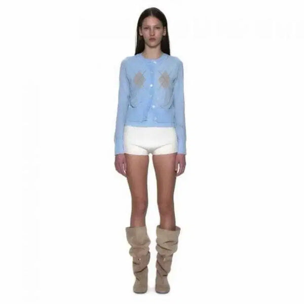 [BUNJANG] Partimento Women's Knit Micro Shorts White / 파르티멘토 우먼 니트 마이크로쇼츠