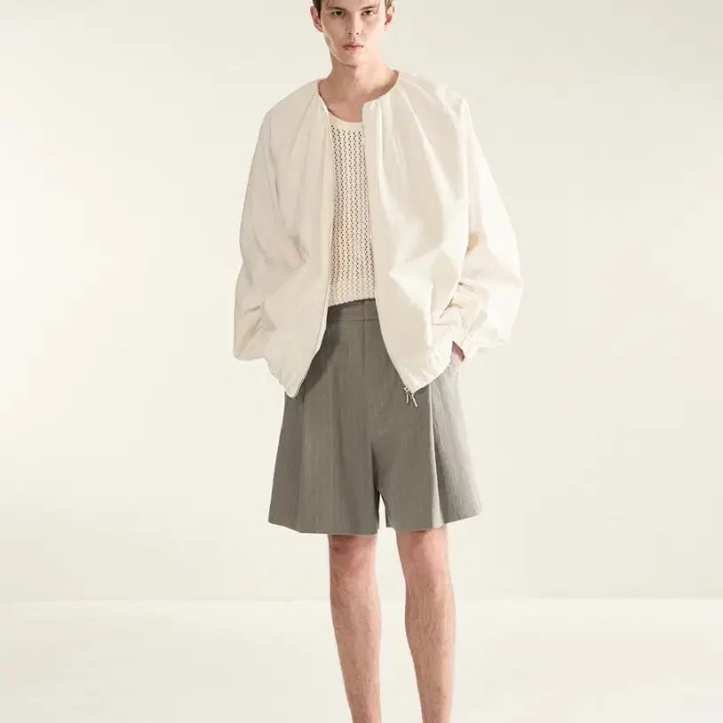 [BUNJANG] System Homme Linen Blend Shorts Size 82 / 시스템옴므 린넨 블랜드 백 밴딩 쇼츠 82사이즈