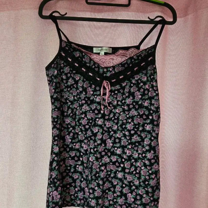 [BUNJANG] Vintage Sleeveless Flower Lace Dress - Japanese Gyaru Princess Style / 빈티지 슬리브리스 민소매 나시 갸루 공주풍 러블리 플라워 레이스 일본