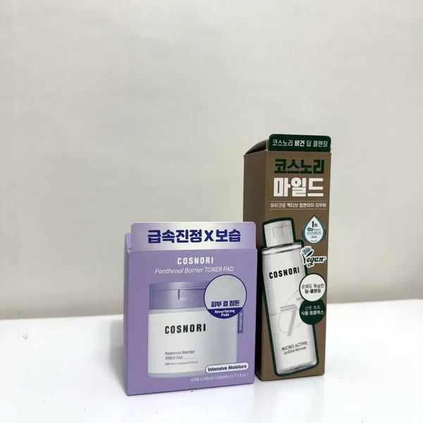 [BUNJANG] Cosnori Panthenol Barrier Toner Pad & Micro Active Lip & Eye Remover Bundle / ₩5,900~ [일괄] 코스노리 립앤아이 리무버 판테놀 베리어 토너패드