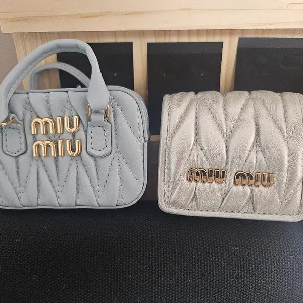 [BUNJANG] Miu Miu Matelassé Keychain & AirPods Charm Set / 새상품) 마테라세 키링 & 에어팟 키링