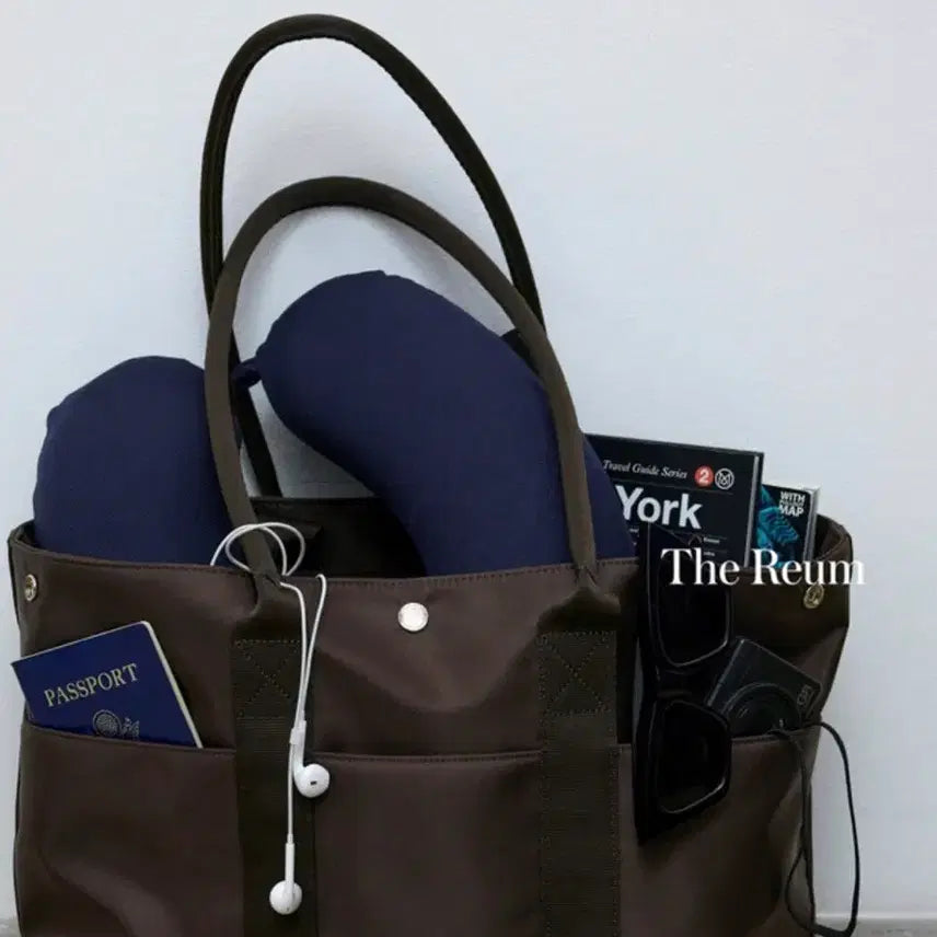 [BUNJANG] The Reun JARDIN 36 Nylon Bag Brown / The Reun JARDIN 36 NYLON BAG  BROWN