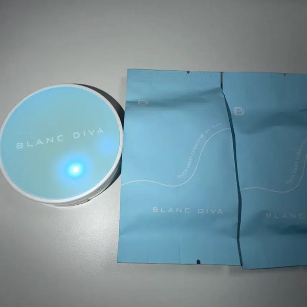 [BUNJANG] Blancdiva Water Velvet Cushion SPF50+ PA++++ (Porcelain) - Case + 2 Refills / 블랑디바 워터 벨벳 쿠션 19호 포슬린 케이스+리필 2개