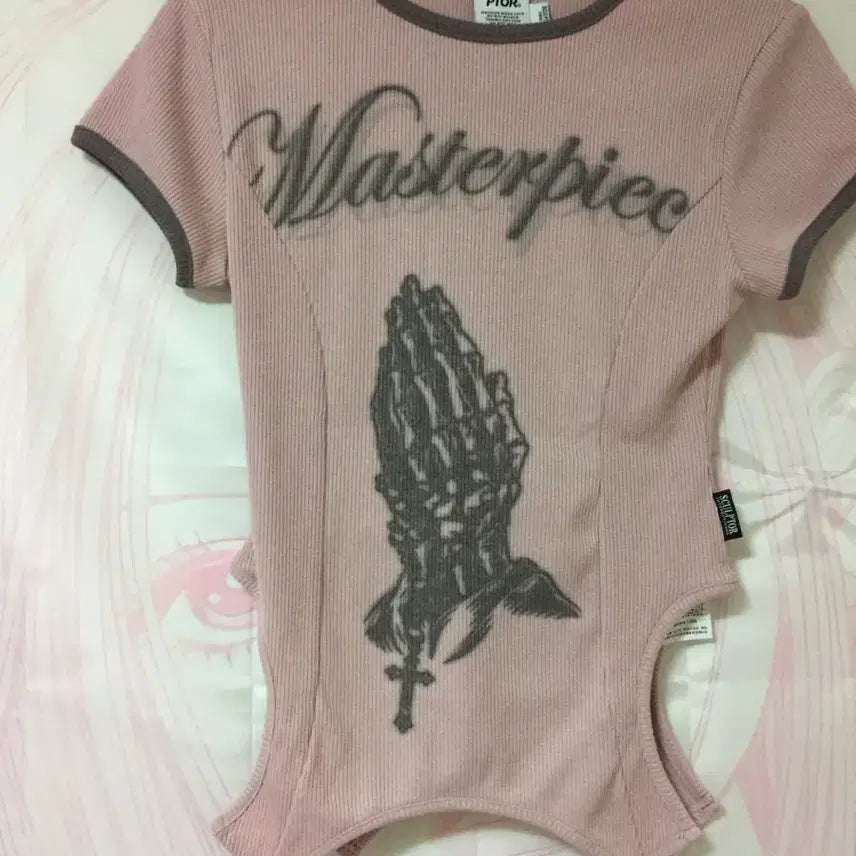 [BUNJANG] Sculptor Pink Short Sleeve T-Shirt / 스컬프터 핑크 탑