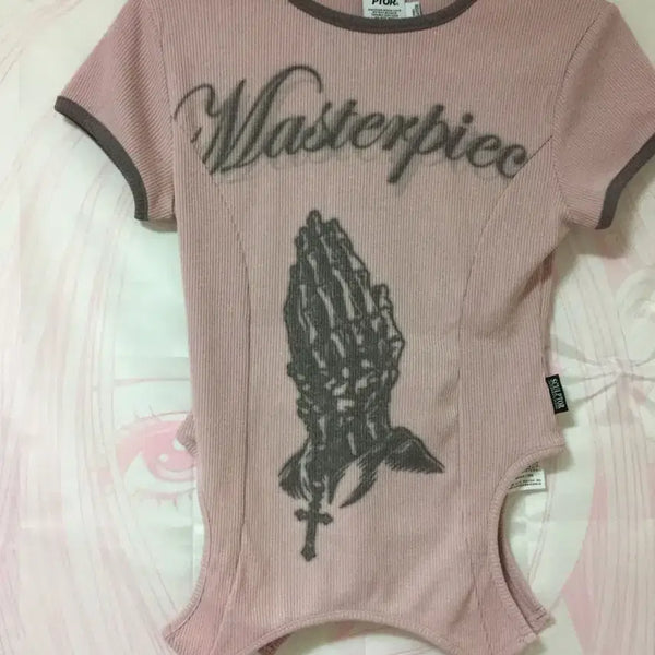 [BUNJANG] Sculptor Pink Short Sleeve T-Shirt / 스컬프터 핑크 탑
