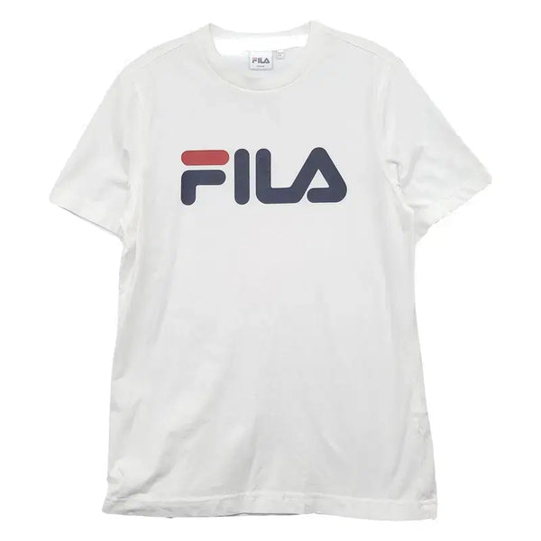 [BUNJANG] Fila Printed White Short Sleeve T-shirt Medium / 휠라 프린팅 화이트 반팔티 MEDIUM