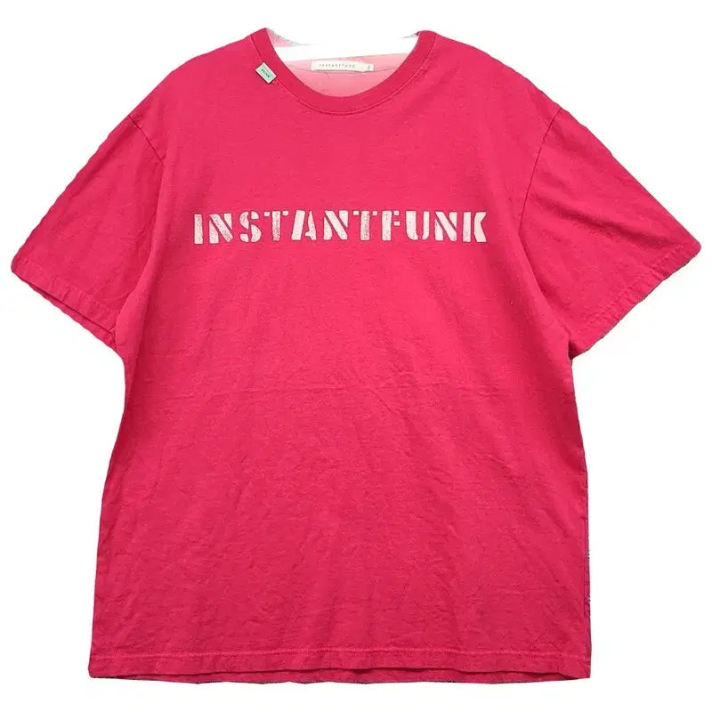[BUNJANG] Instant Funk Printing Red Short Sleeve T-Shirt / 인스턴트펑크 프린팅 레드 반팔티 2