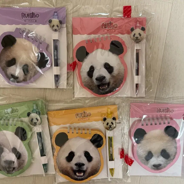 [BUNJANG] Everland Bao Family Notebook & Pen Set / 에버랜드 푸바오 바오패밀리 노트&펜 세트
