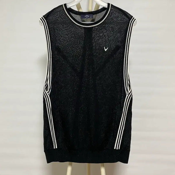 [BUNJANG] Callaway Golf Knit Vest Black Size 95 / CALLAWAY 캘러웨이 골프 니트 조끼 블랙 95