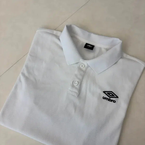 [BUNJANG] Umbro White Short Sleeve Polo T-Shirt / 엄브로 화이트 반팔 카라티 100~105