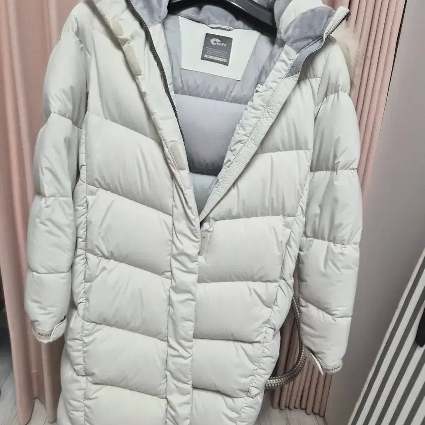 [BUNJANG] Nepa Long Padding Ivory / 네파 롱패딩 아이보리