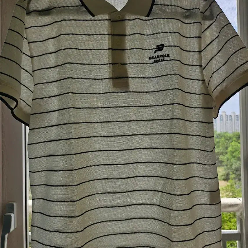 [BUNJANG] Beanpole Sport Golf Wear Striped Short-Sleeve Polo T-Shirt / 빈폴 스포츠 골프웨어 스트라이프 반팔 카라티