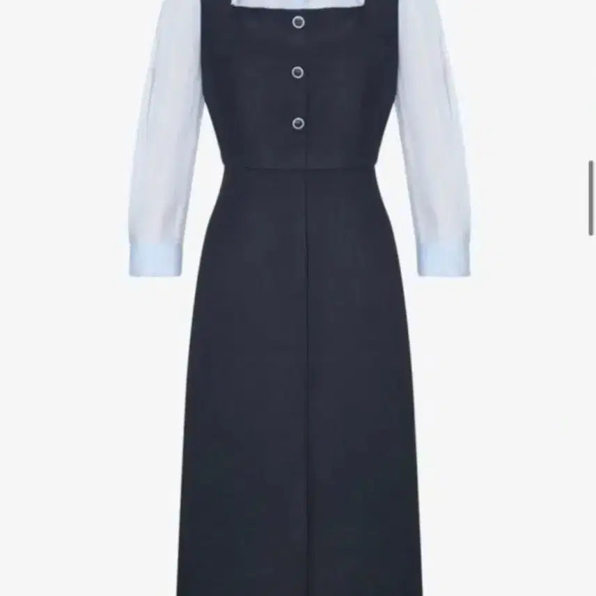 [BUNJANG] It michaa Square Neck Dress Shirt Set / 잇미샤 스퀘어넥 원피스 셔츠 세트