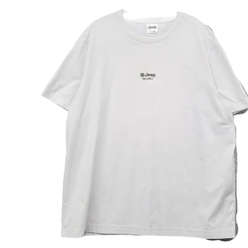 [BUNJANG] Jeep Center Logo Short Sleeve T-Shirt XXL / 지프 센터 로고 화이트 반팔티 XXL