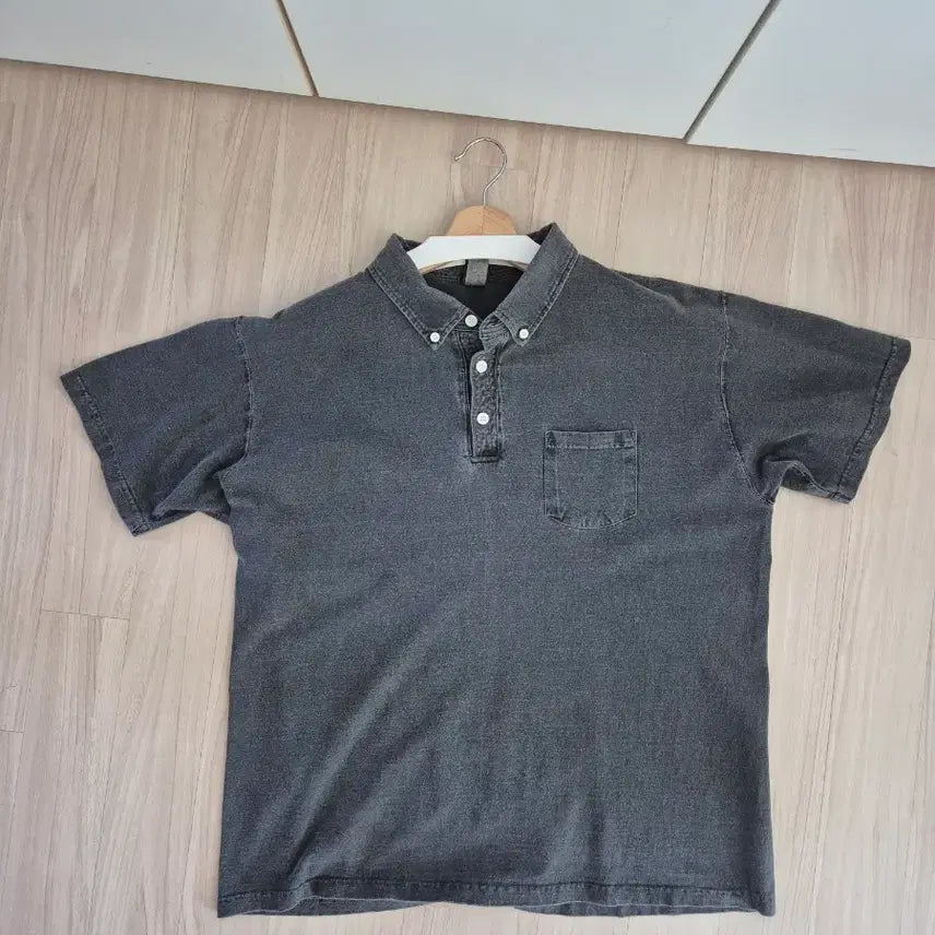 [BUNJANG] Good On Polo Pigment Half-Sleeve T-Shirt Black XL / 굿온폴로 반팔 티셔츠 - 피그먼트 블랙XL