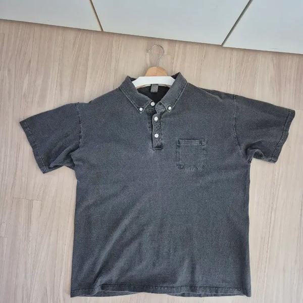 [BUNJANG] Good On Polo Pigment Half-Sleeve T-Shirt Black XL / 굿온폴로 반팔 티셔츠 - 피그먼트 블랙XL