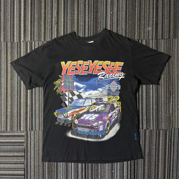 [BUNJANG] YESEYESEE Racing Graphic T-Shirt / 예스아이씨 레이싱 그래픽 반팔 티셔츠