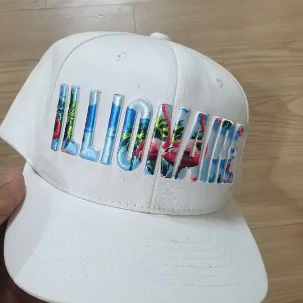 [BUNJANG] 1LLIONAIRE Hawaiian Pattern Snapback Hat White / 일리네어 스냅백  화이트  하와이안