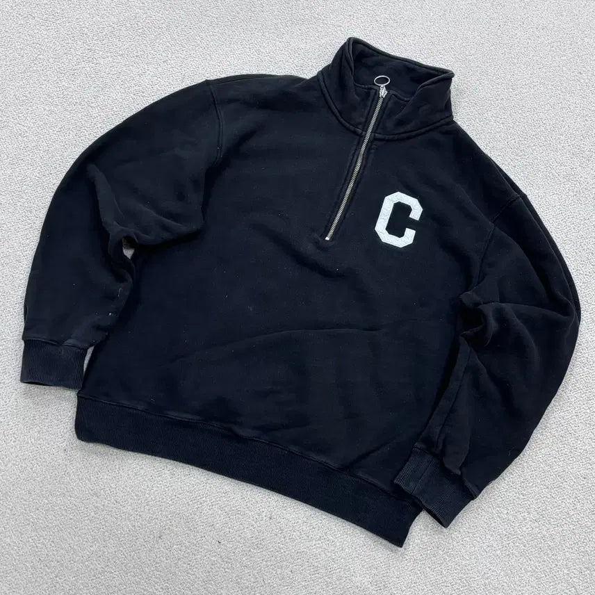 [BUNJANG] Covernat Men's C Logo Half-Zip Sweatshirt / M 커버낫 남성 C로고 하프집업 스웨트 셔츠 0706E2