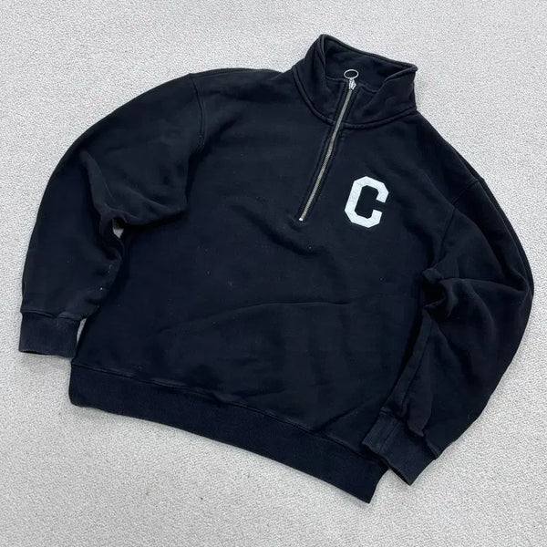 [BUNJANG] Covernat Men's C Logo Half-Zip Sweatshirt / M 커버낫 남성 C로고 하프집업 스웨트 셔츠 0706E2