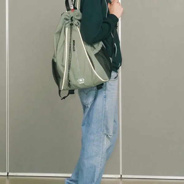 [BUNJANG] Masmarules Covered Draw Backpack Moss Green / (공용) 마스마룰즈 커버드로우 백팩 모스그린