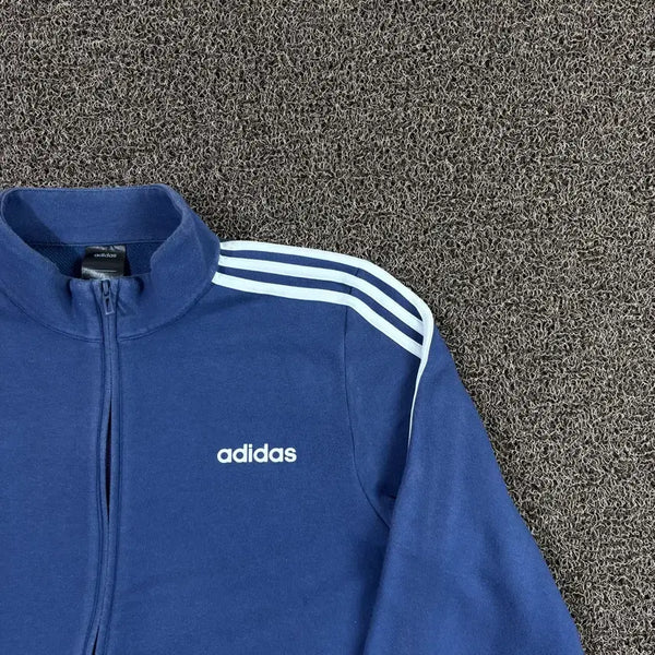 [BUNJANG] Adidas Small Logo Navy Track Jacket / 아디다스 스몰로고 네이비 삼선 집업 자켓