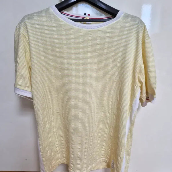 [BUNJANG] Thom Browne Yellow Stripe Short Sleeve T-Shirt / 톰브라운 반팔티