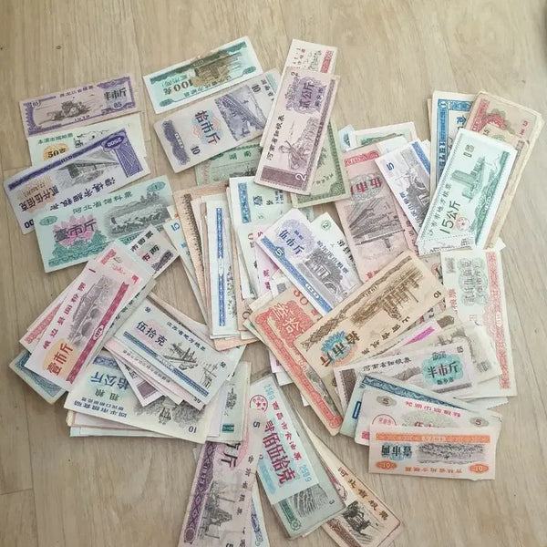 [BUNJANG] 200 Types of Vintage Chinese Food Ration Coupons Collection (200 pcs) / 다양한 중국 옛 식량표 약 200종  200장 일괄 소장품