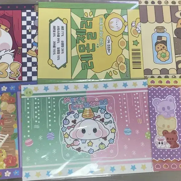 [BUNJANG] Wrapping Paper Set - 60 Sheets (6 Designs x 10 Sheets) / 랩핑지 10장씩 총 60장