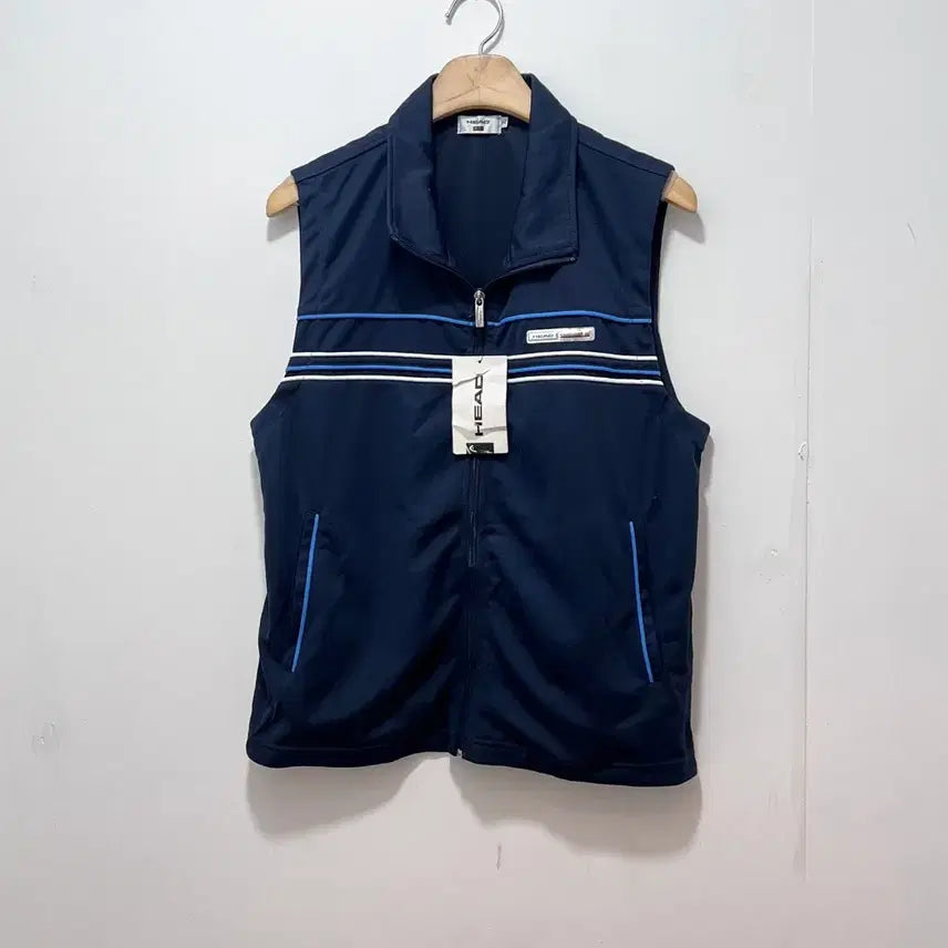 [BUNJANG] HEAD Navy Zip-Up Vest (New, Women's L, Men's S-M) / HEAD 헤드 네이비 베스트 집업 (새상품, 여성L, 남성 S~M)