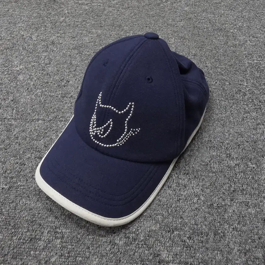 [BUNJANG] Waac Rhinestone Golf Ball Cap Hat 56cm / 왁 waac 와키 라인스톤 골프 볼캡 모자 56cm