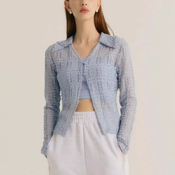 [BUNJANG] City Breeze See-Through Cardigan / 시티브리즈 시스루 가디건