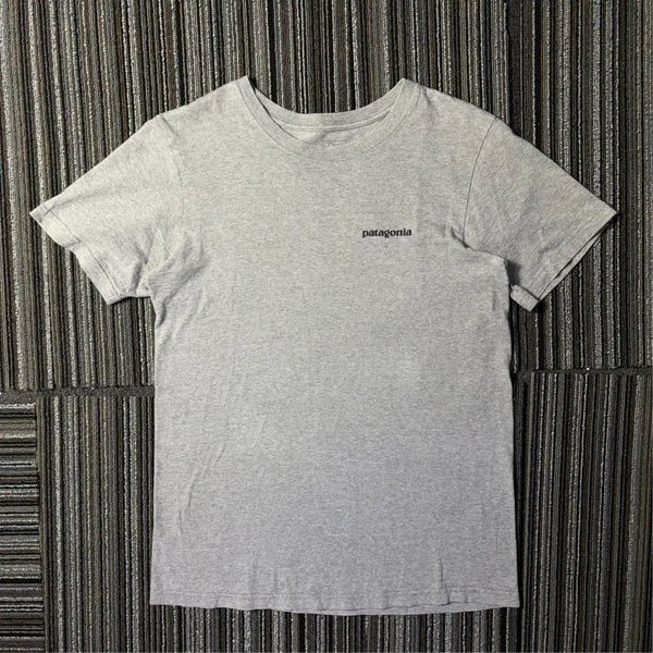 [BUNJANG] Patagonia Logo Gray Short Sleeve T-Shirt / 파타고니아 로고 그레이 반팔 티셔츠