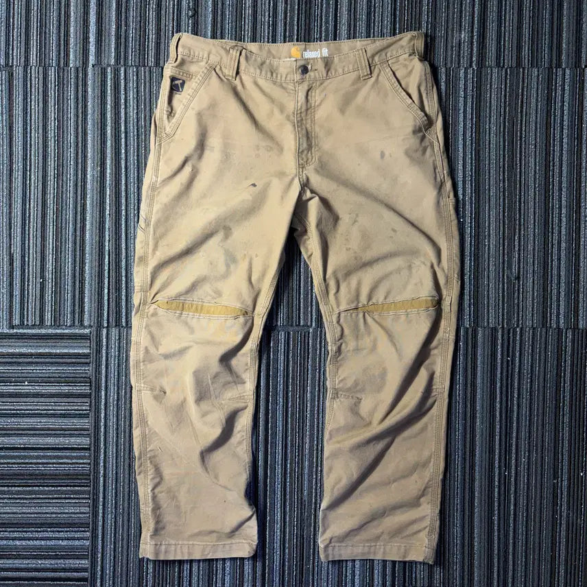 [BUNJANG] Carhartt Relaxed Fit Double Knee Work Pants Khaki / 칼하트 릴렉스드핏 더블니 카키 워크팬츠