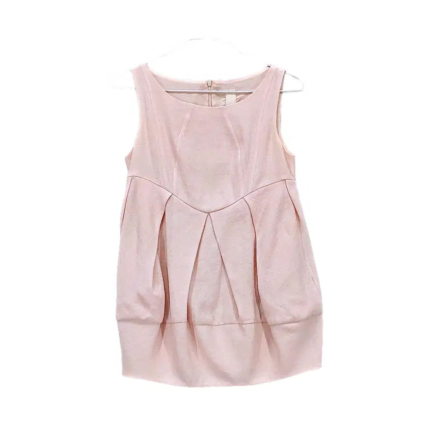 [BUNJANG] Ozscecon Feminine Slim Fit Sleeveless Blouse - Light Pink / 오즈세컨 여성 페미닌한 슬림핏 민소매블라우스 82 연핑크 01133
