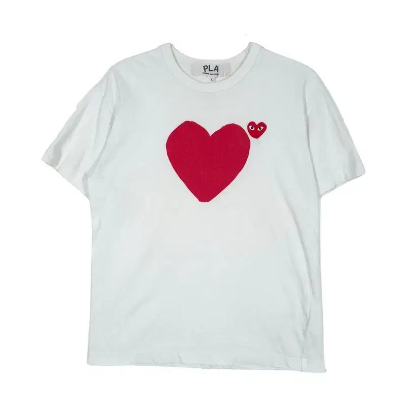 [BUNJANG] Comme des Garçons Play Two-Heart Logo T-Shirt L / 꼼데가르송 플레이 투하트 로고 반팔티 L
