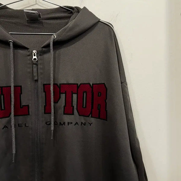 [BUNJANG] Sculptor Track Ping Line Inner Mesh Hoodie Zip-Up / 스컬프터 트랙 핑라인 이너메쉬 후드집업