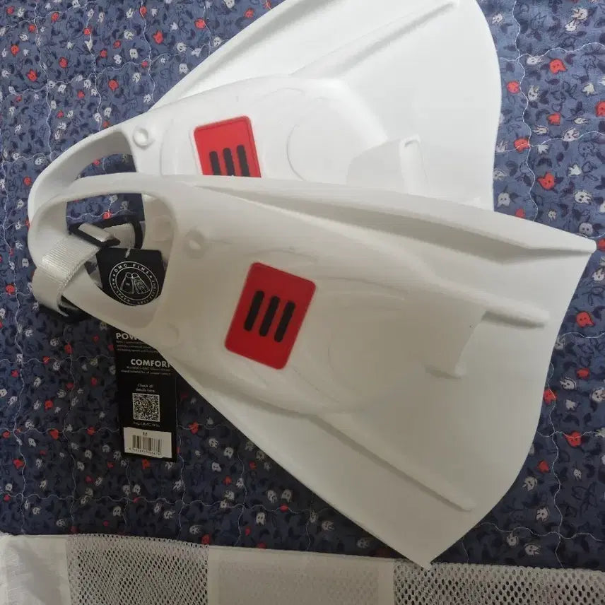 [BUNJANG] DMC Power Short Fin White M / 미사용 DMC 파워 숏핀 화이트 M. 택 부착상태