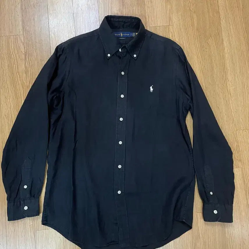 [BUNJANG] Polo Linen Black Shirt / 폴로 S 린넨 블랙
