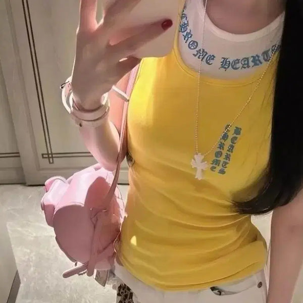 [BUNJANG] Chrome Sleeveless Top Set / 크롬 나시