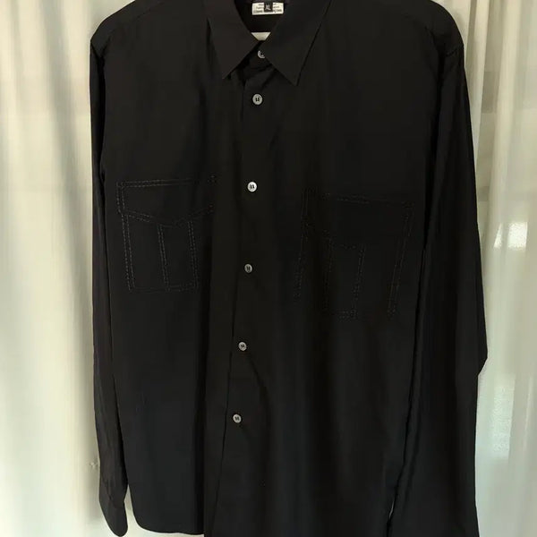 [BUNJANG] Comme des Garçons Black Patch Pocket Shirt Jacket / 꼼데가르송 블랙 패치 포켓 셔츠 자켓