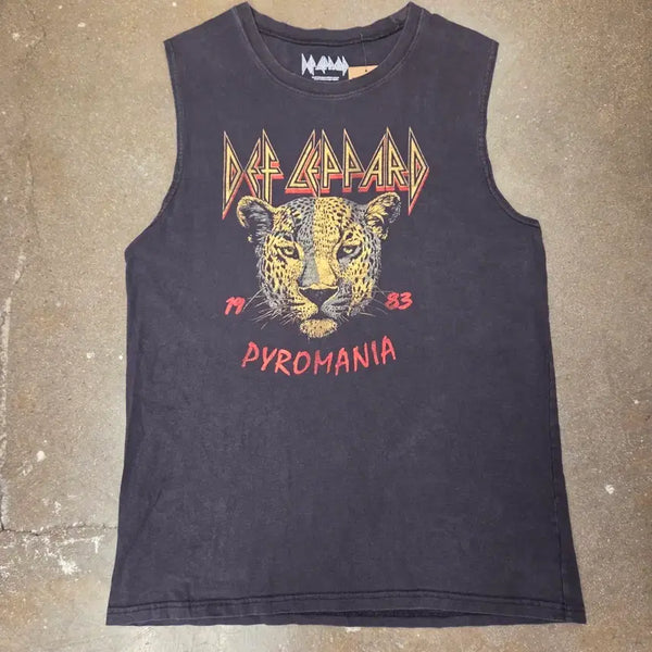 [BUNJANG] Def Leppard Pyromania Sleeveless Band T-Shirt / 데프 레파드 밴드티 Pyromania 민소매 나시 티셔츠